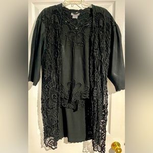 Bali Emerald Women’s Matching shirt & Cardigan Set, One Size